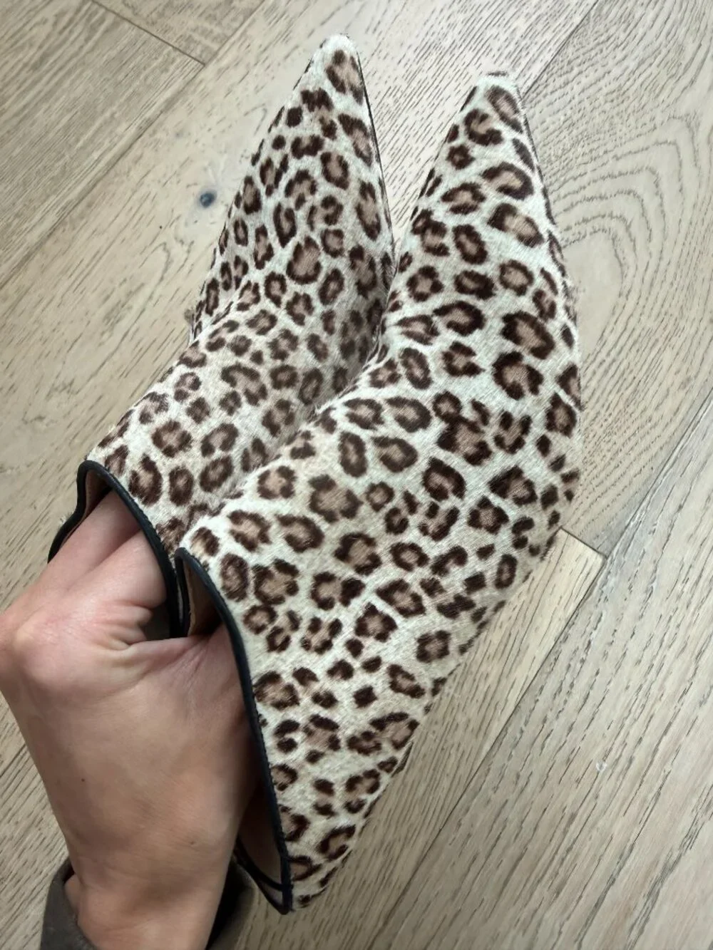 Stuart Weitzman Ponyhair Animal Print Mules Size 6.5